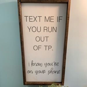 26” x 13” Framed Bathroom Sign